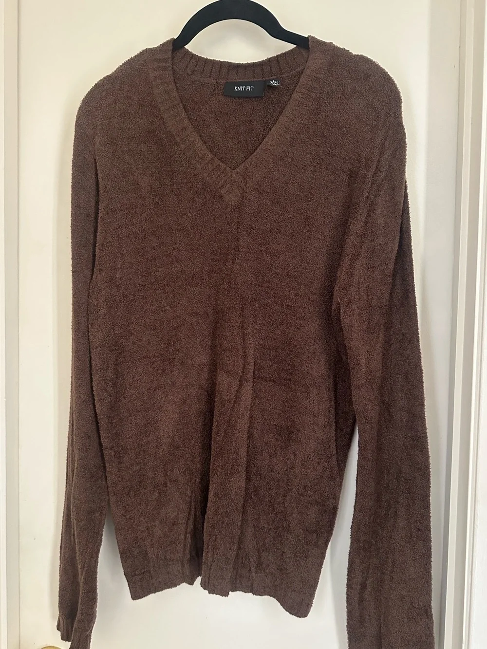 Women's Brown V-Neck Sweater